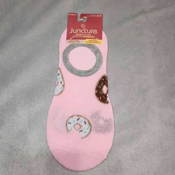 Juncture donut & Smore Women's Fashion no slip shoe Liner Socks 2 pack Size 5-9 - Picture 4 of 10